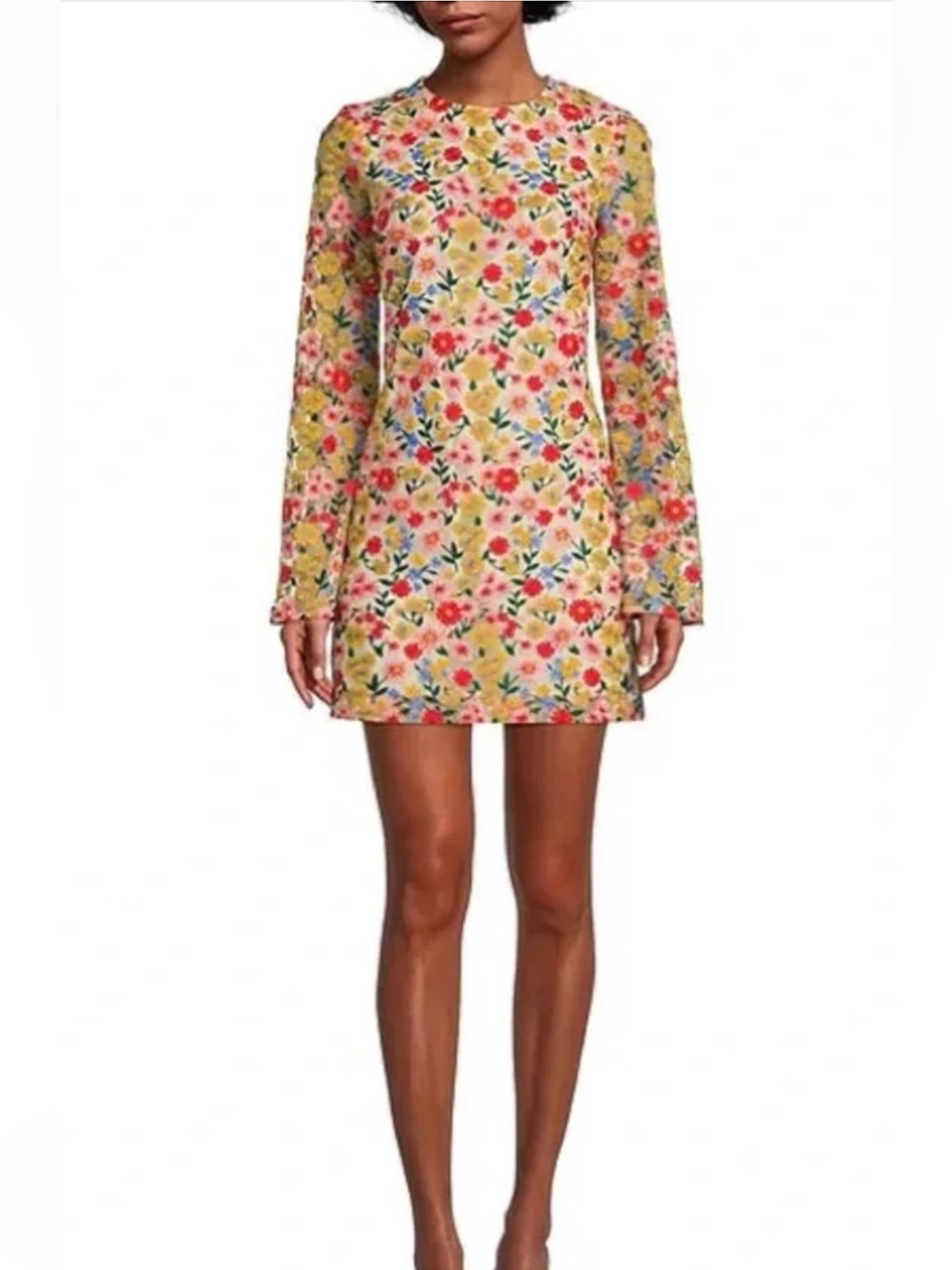 Antonio Melani x The Nat Note Clementina Embroidered Floral Mesh Mini Dress Sz 4